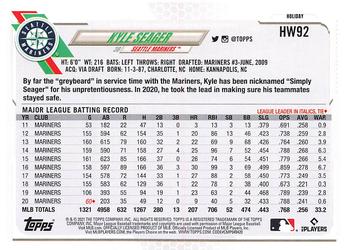 2021 Topps Holiday #HW92 Kyle Seager Back