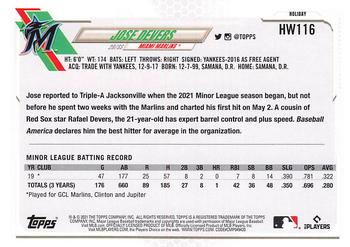 2021 Topps Holiday #HW116 Jose Devers Back