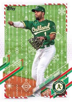 2021 Topps Holiday #HW119 Elvis Andrus Front