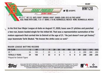 2021 Topps Holiday #HW120 Isaac Paredes Back