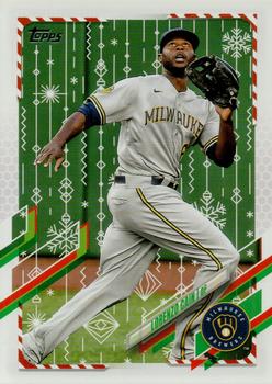 2021 Topps Holiday #HW162 Lorenzo Cain Front