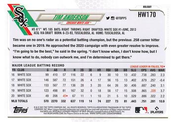 2021 Topps Holiday #HW170 Tim Anderson Back