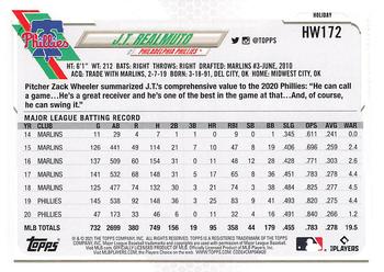 2021 Topps Holiday #HW172 JT Realmuto Back
