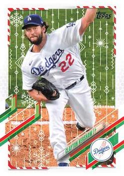 2021 Topps Holiday #HW180 Clayton Kershaw Front