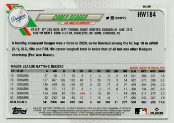 2021 Topps Holiday #HW184 Corey Seager Back