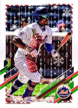 2021 Topps Holiday #HW11 Francisco Lindor Front