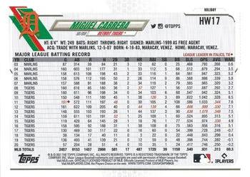2021 Topps Holiday #HW17 Miguel Cabrera Back