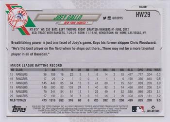 2021 Topps Holiday #HW29 Joey Gallo Back