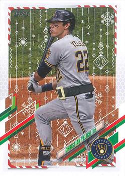 2021 Topps Holiday #HW61 Christian Yelich Front