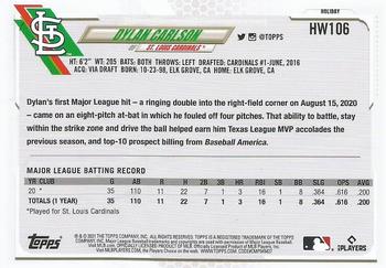 2021 Topps Holiday #HW106 Dylan Carlson Back