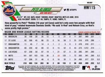 2021 Topps Holiday #HW115 Pete Alonso Back