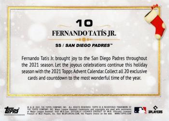 2021 Topps MLB Holiday (Advent) #10 Fernando Tatis Jr. Back