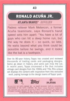 2021 Topps Brooklyn Collection #43 Ronald Acuña Jr. Back