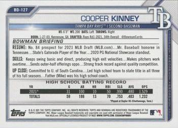 2021 Bowman Draft 1st Edition #BD-127 Cooper Kinney Back