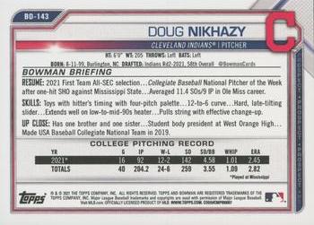 2021 Bowman Draft 1st Edition #BD-143 Doug Nikhazy Back