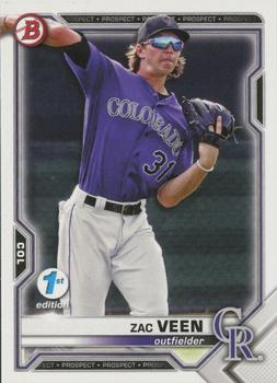 2021 Bowman Draft 1st Edition #BD-150 Zac Veen Front