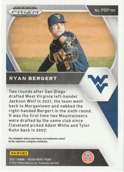 2021 Panini Prizm Draft Picks #PDP190 Ryan Bergert Back