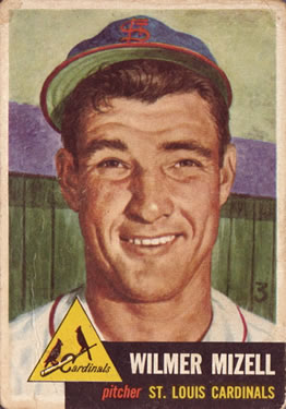 1953 Topps #128 Wilmer Mizell Front