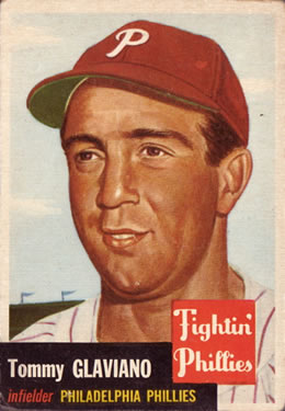 1953 Topps #140 Tommy Glaviano Front