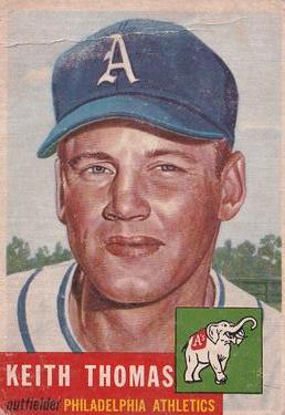 1953 Topps #129 Keith Thomas Front