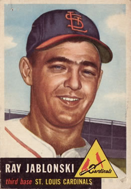 1953 Topps #189 Ray Jablonski Front