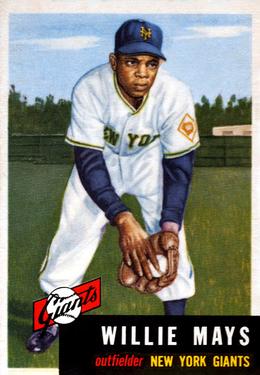 1953 Topps #244 Willie Mays Front