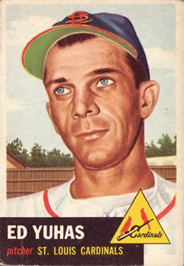 1953 Topps #70 Ed Yuhas Front