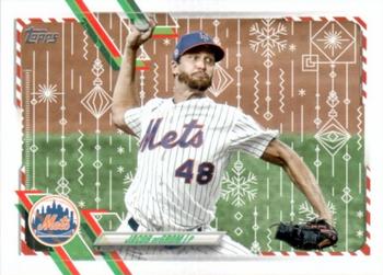 2021 Topps Holiday - Metallic Holiday #HW22 Jacob Degrom Front