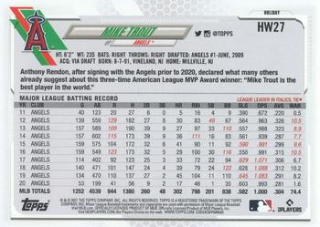 2021 Topps Holiday - Metallic Holiday #HW27 Mike Trout Back