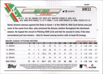 2021 Topps Holiday - Metallic Holiday #HW33 Max Fried Back