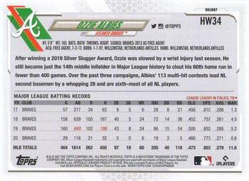 2021 Topps Holiday - Metallic Holiday #HW34 Ozzie Albies Back