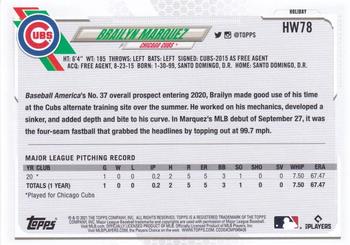 2021 Topps Holiday - Metallic Holiday #HW78 Brailyn Marquez Back
