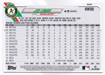 2021 Topps Holiday - Metallic Holiday #HW98 Jed Lowrie Back