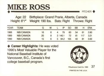 1990 Rushmore IBA World All Stars #37 Mike Ross Back