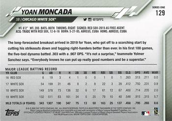 2020 Topps - Celebration of the Decades #129 Yoan Moncada Back