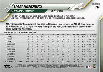 2020 Topps - Celebration of the Decades #194 Liam Hendriks Back