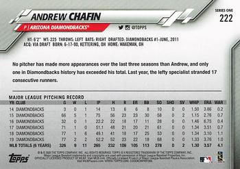 2020 Topps - Celebration of the Decades #222 Andrew Chafin Back