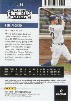 2021 Panini Contenders - Blue #84 Pete Alonso Back