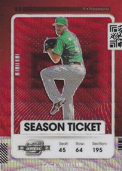 2021 Panini Contenders - Optic Red Wave #57 Zack Wheeler Front