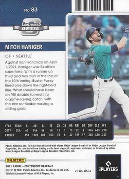 2021 Panini Contenders - Optic Red Wave #83 Mitch Haniger Back