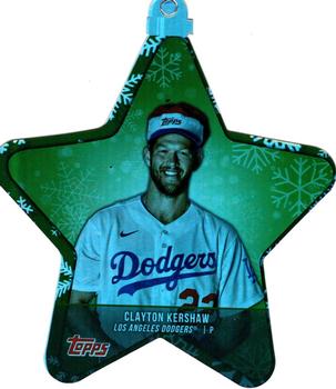 2021 Topps Holiday - MLB Die Cut Star Ornaments #WHO-CK Clayton Kershaw Front