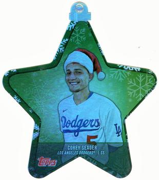 2021 Topps Holiday - MLB Die Cut Star Ornaments #WHO-CS Corey Seager Front