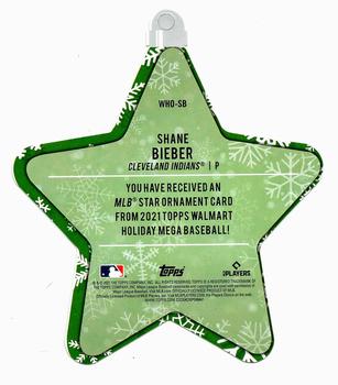 2021 Topps Holiday - MLB Die Cut Star Ornaments #WHO-SB Shane Bieber Back