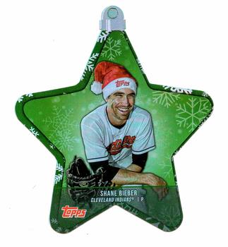 2021 Topps Holiday - MLB Die Cut Star Ornaments #WHO-SB Shane Bieber Front