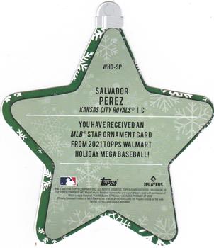 2021 Topps Holiday - MLB Die Cut Star Ornaments #WHO-SP Salvador Perez Back