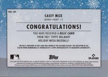 2021 Topps Holiday - Relics #WRC-CMI Casey Mize Back