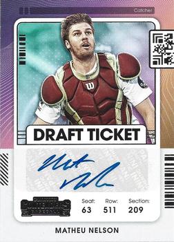 2021 Panini Contenders - Draft Ticket 2 #DT2-MN Matheu Nelson Front