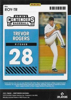 2021 Panini Contenders - Rookie of the Year Contenders #ROY-TR Trevor Rogers Back