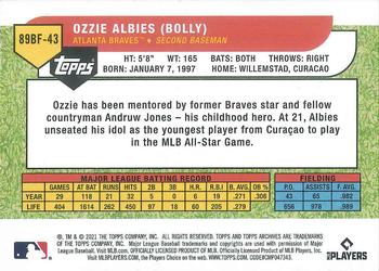 2021 Topps Archives - 1989 Topps Big Foil Blue #89BF-43 Ozzie Albies Back