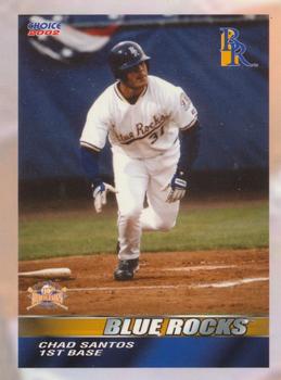 2002 Choice Wilmington Blue Rocks Early Edition Starting Lineup #03 Chad Santos Front